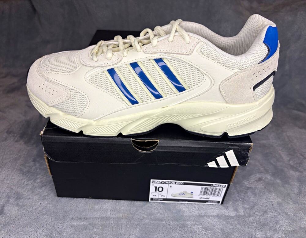 Adidas Crazychaos 2000 Off White Royal Blue JH6849 Mens Size 10 NIB